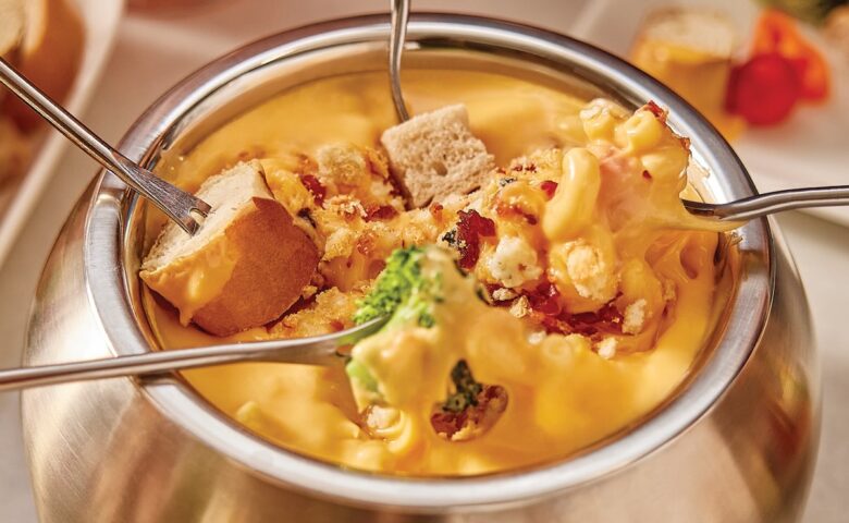 fondu pot of cheeese